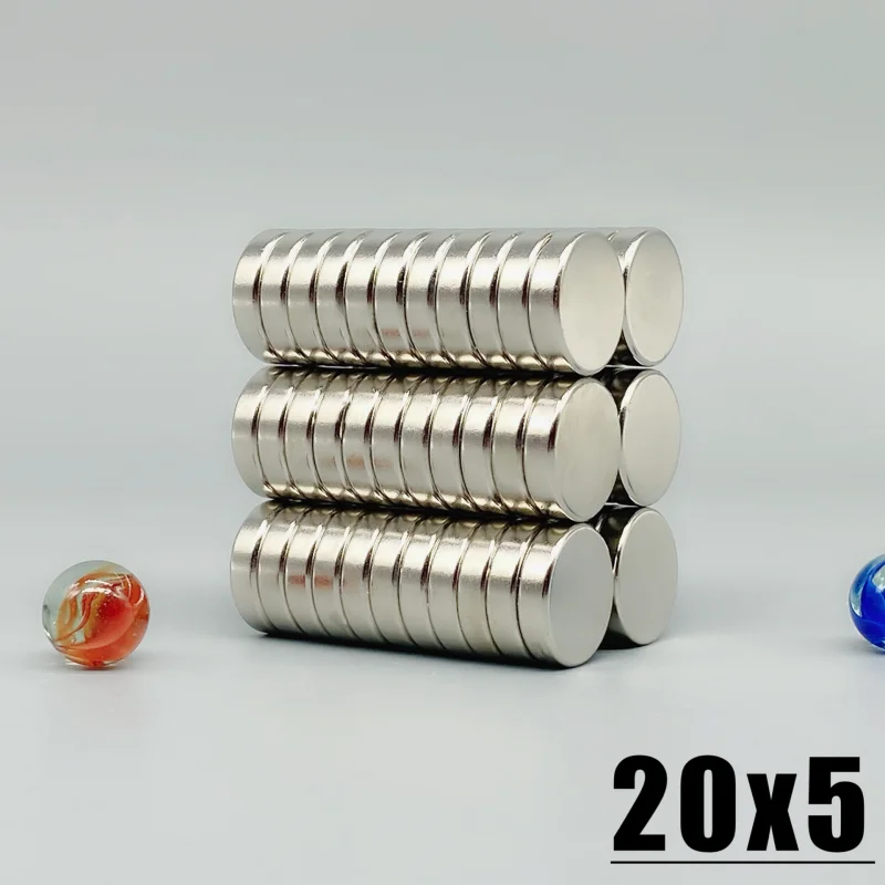 20x5mm Magnet 2-100pcs 20*5mm Magnet Accessory N35 NdfeB Neodymium Permanent Magnetic Imanes Magnet Fridge Magnets