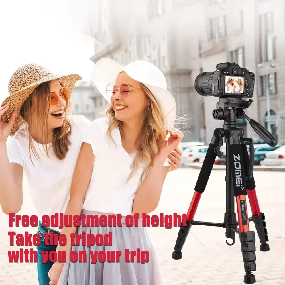 Zomei 187cm/73in Professional Camera Tripod for Canon Nikon 360° Rotation Phone Holder Stand for iPhone Mobile Horizontal Shoot