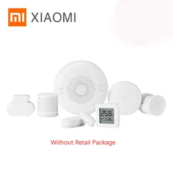 Set di sensori per casa intelligente Xiaomi Gateway multimodale Interruttore wireless Sensore per porte e finestre umane Maglia Bluetooth senza confezione