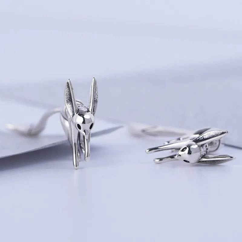 BOCAI New S925 Silver Polished Light Luxury Style Niche Personality Long Tail Fox Women's Earrings