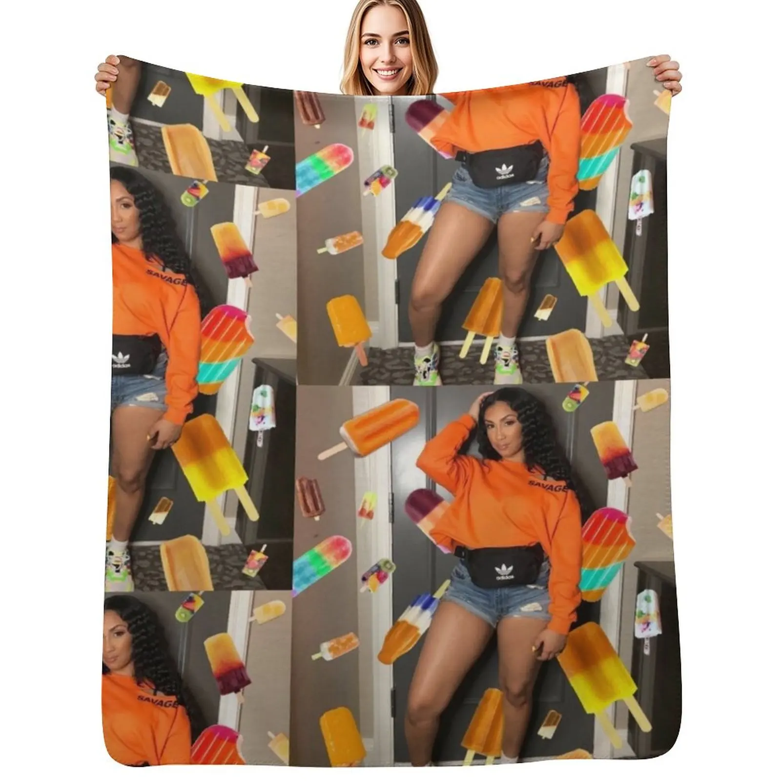 

Queen Naija Throw Blanket Easy Care Comfortable Blanket for Couch