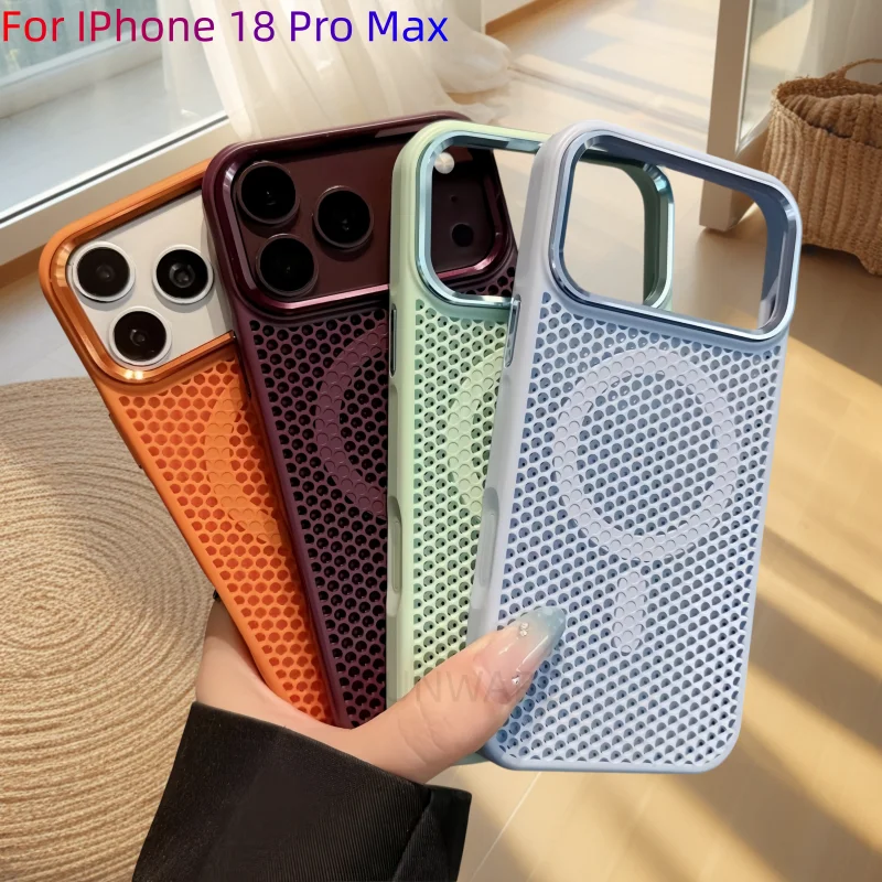 Heat Dissipation Mesh Breathable Case - Casing Ponsel dengan Jaring Magnetik Magsafe