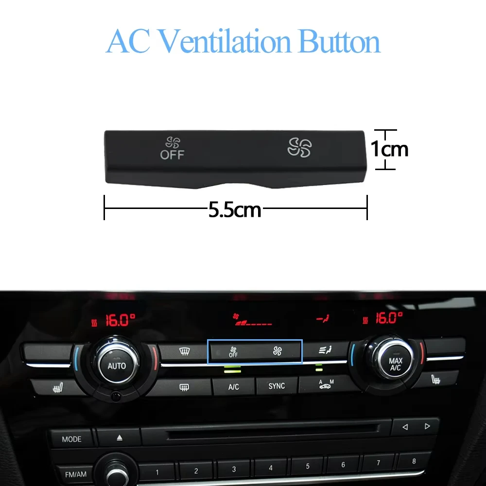 Dashboard AC Button Air Conditioning Venlitation Temperature Control Cap Repair Kit For BMW X3 F25 2014-2017 X4 F26 2013-2018