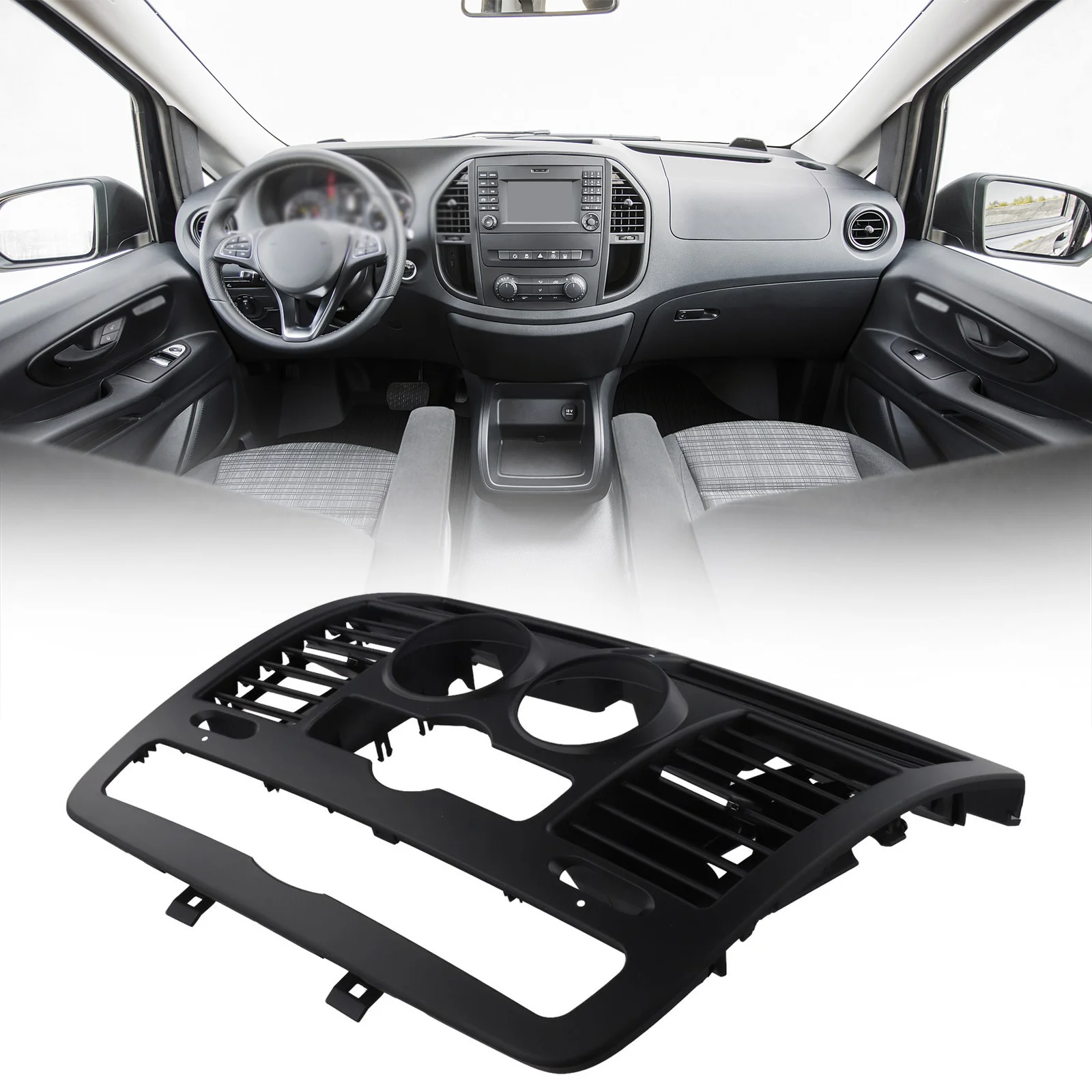 Car Accessories Vent Outlet Panel Car Air Conditioning Upgrade Fireproof Materials Non-Destructive Replacement Reinforced PC ABS