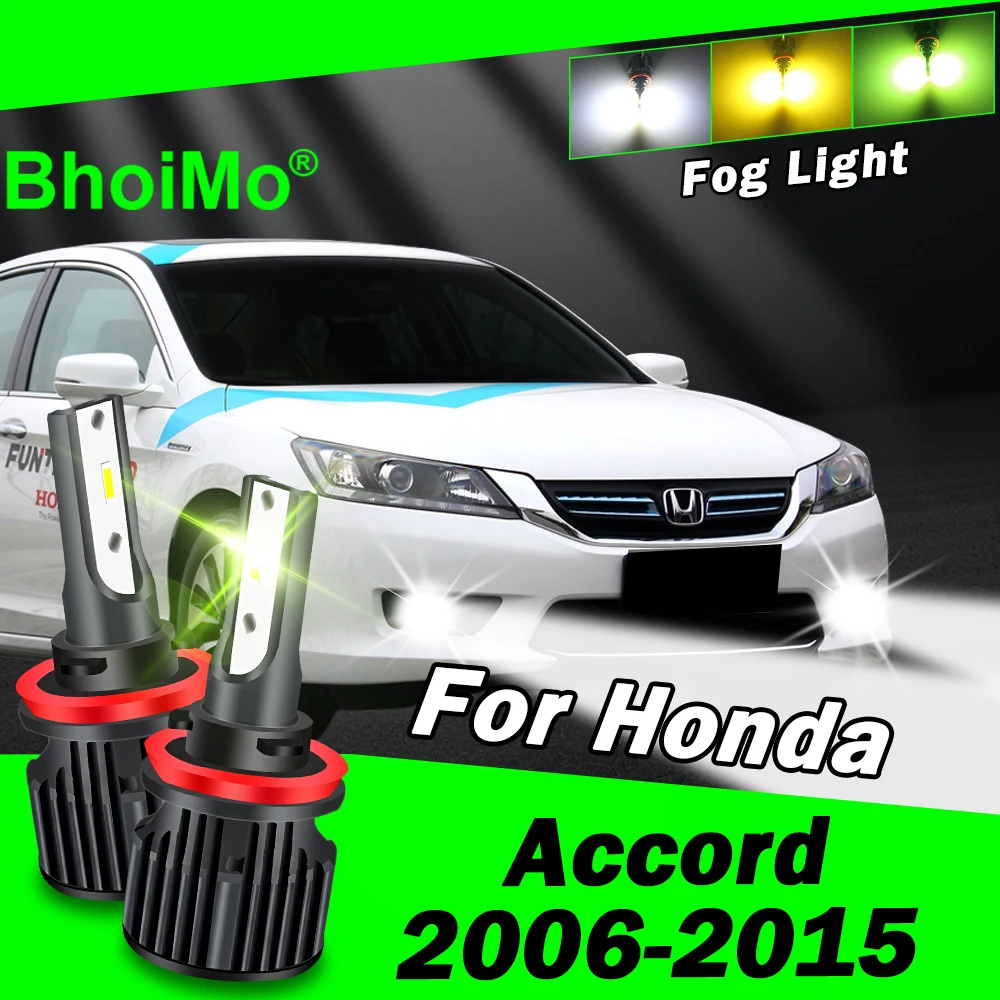 

BhoiMo Front Fog Light Lamp For Honda Accord 2006 2015 Led Bulb 2007 2008 2009 2010 2011 2012 2013 2014