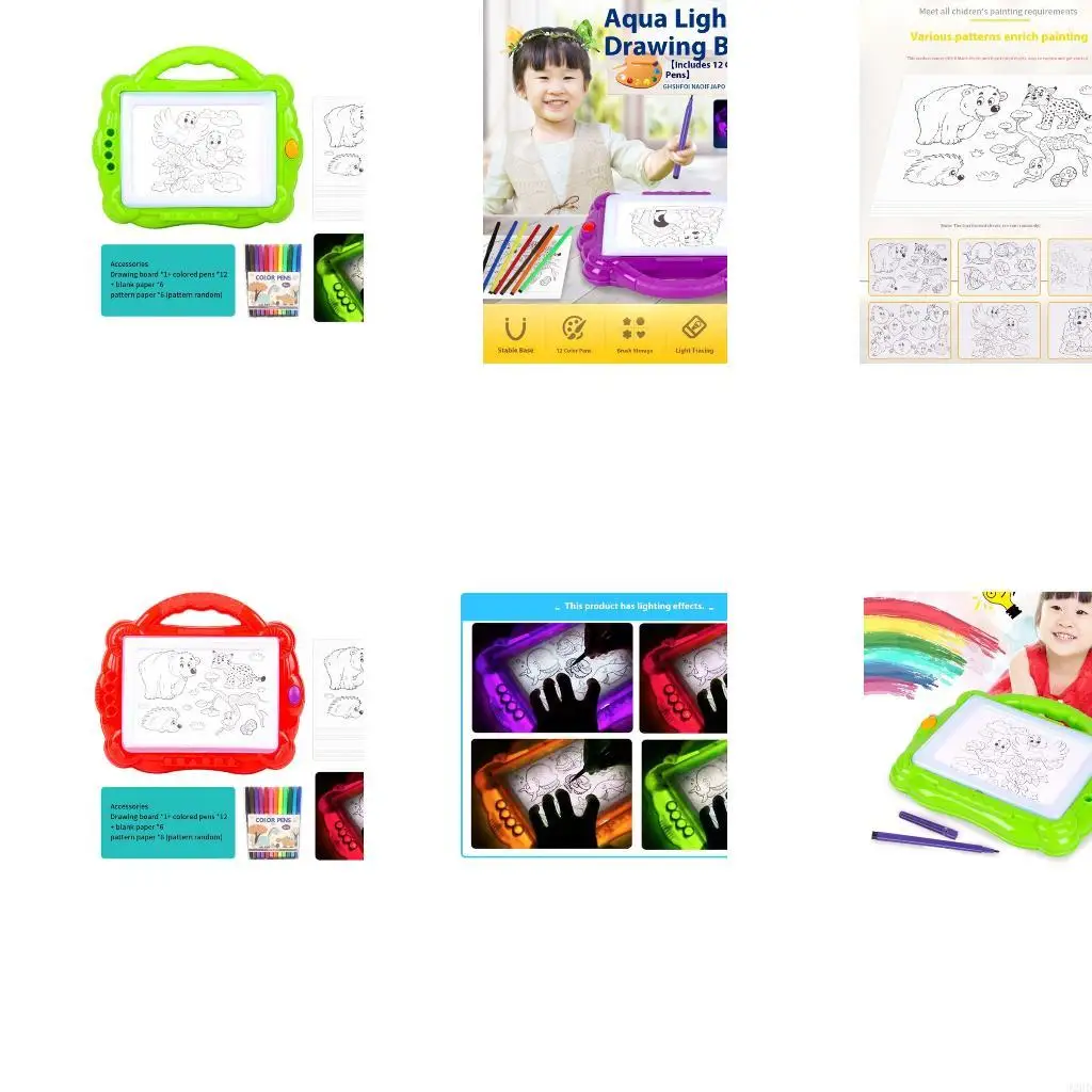 J2HD Kids Tracing Board met Light Up Back Design voor Safe Sketching Portable Educational Art Learning Drawing Board Toy