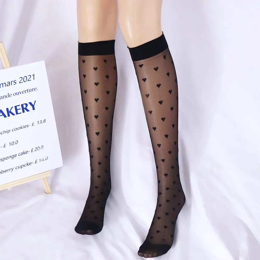 Ultra-Thin Glass Filament Breathable Girls Gift Women Stockings Lolita Calf Socks Long Tube Hosiery Korean Style