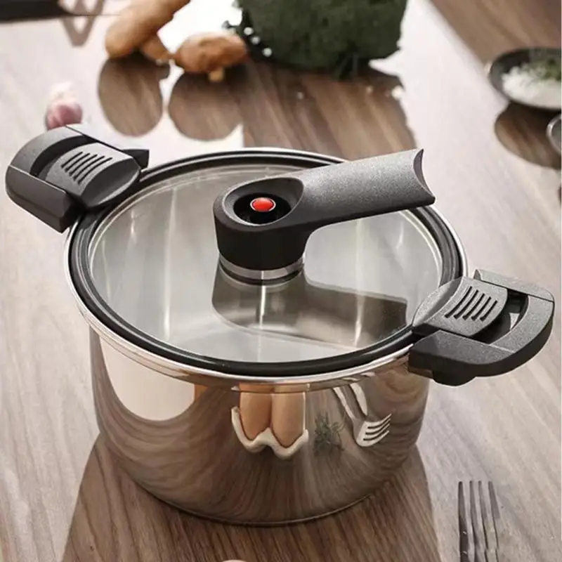 

A0KE Practical 304 Stainless Steel Cooker Fast Heating Pressure Control Kitchenwares