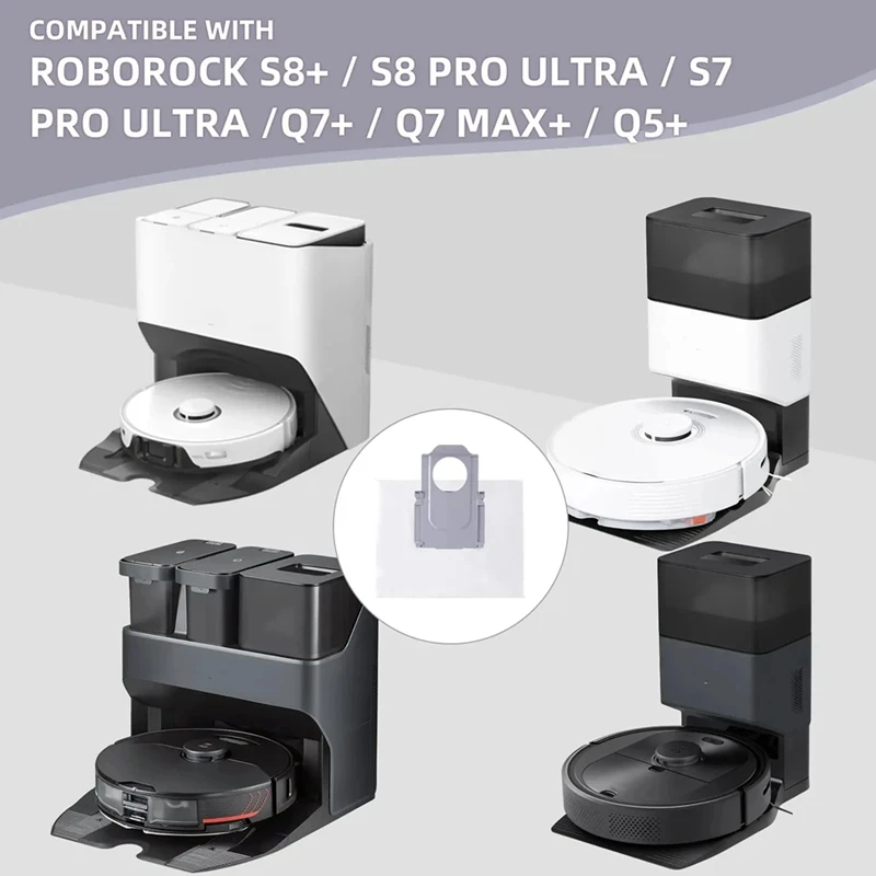 Dust Bag For Roborock S8+ / S8 Pro Ultra / S7 Maxv Ultra / S7 Pro Ultra / Q7+ / Q7 Max+ / Q5+ Vacuum Self-Empty Dock