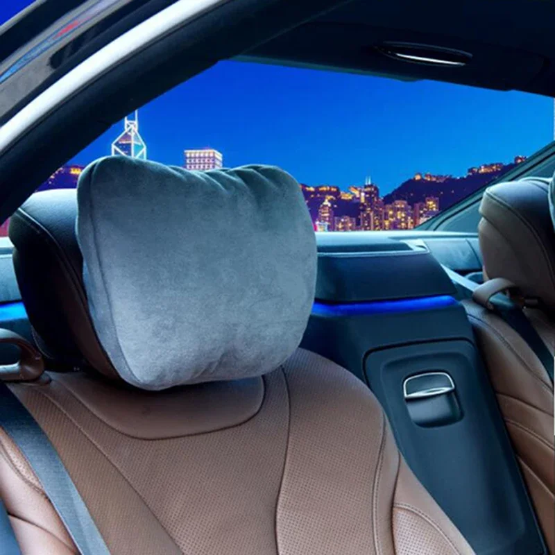 Universal Automotive Headrest Neck Support Pad Car Travel Sleeping Pillow Head Pillows For BMW Removable Breathable Black Gray