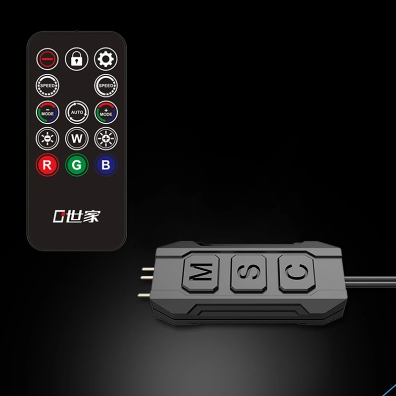 LC-S50 argb 5v 3pin ao controlador de luz da relação da sincronização de sata para o fã do caso do computador