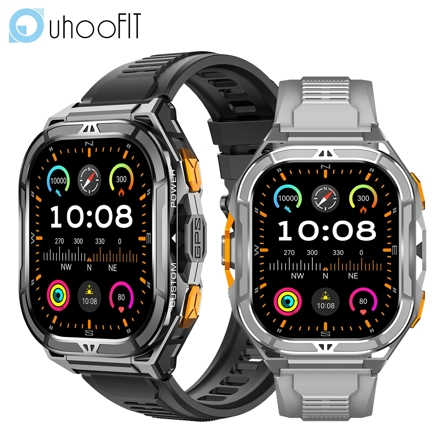 

Dual-Band GPS Smart Watch Men Voice Assistant Bluetooth Call Heart Rate Sleep Monitor 5ATM Waterproof Outdoor Sport Smartwatch