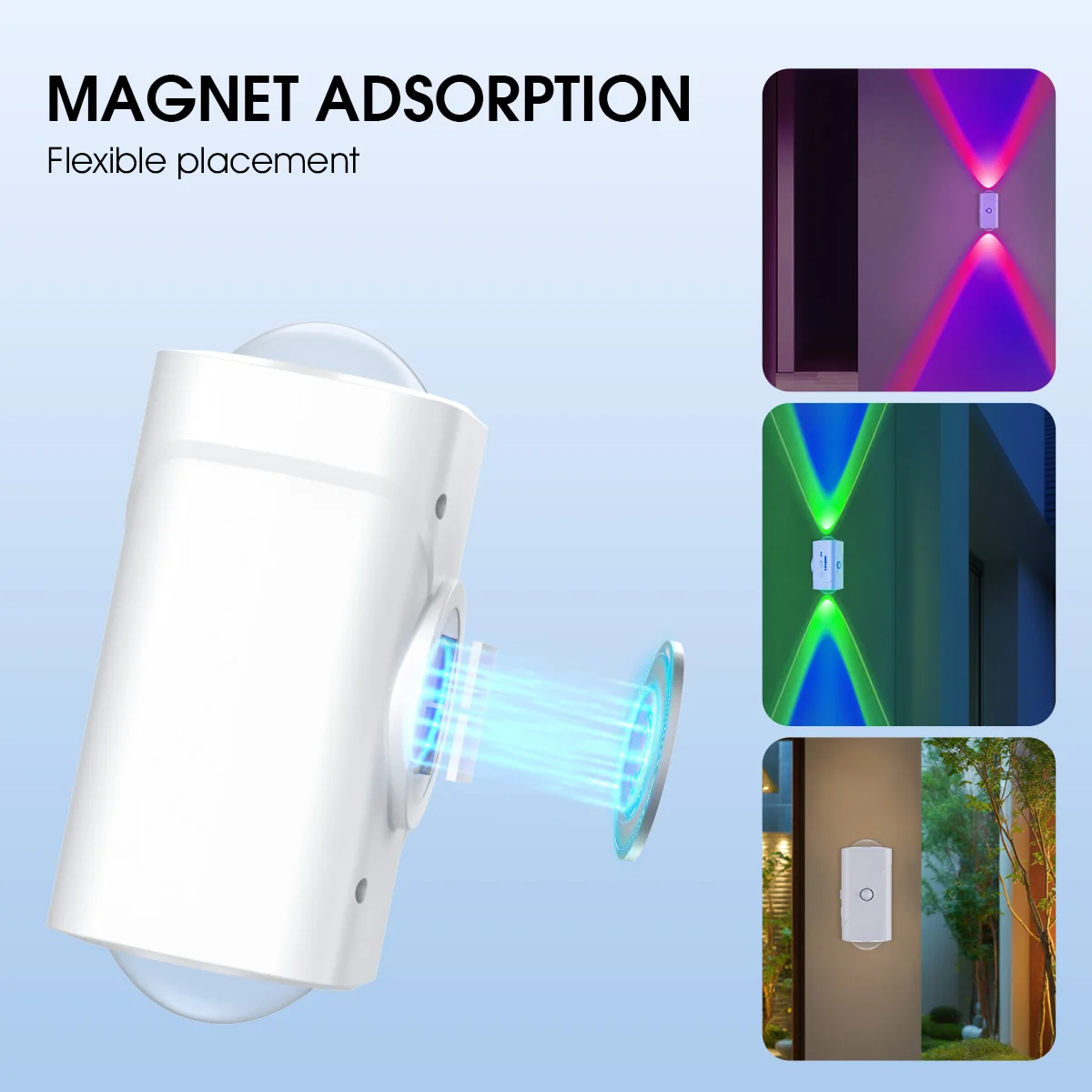 Rechargeable 8-Color LED Smart Night Light, 360° Rotatable Magnetic Dimmable Sunset Lamp with Dusk-to-Dawn Sensor for Room, Gift