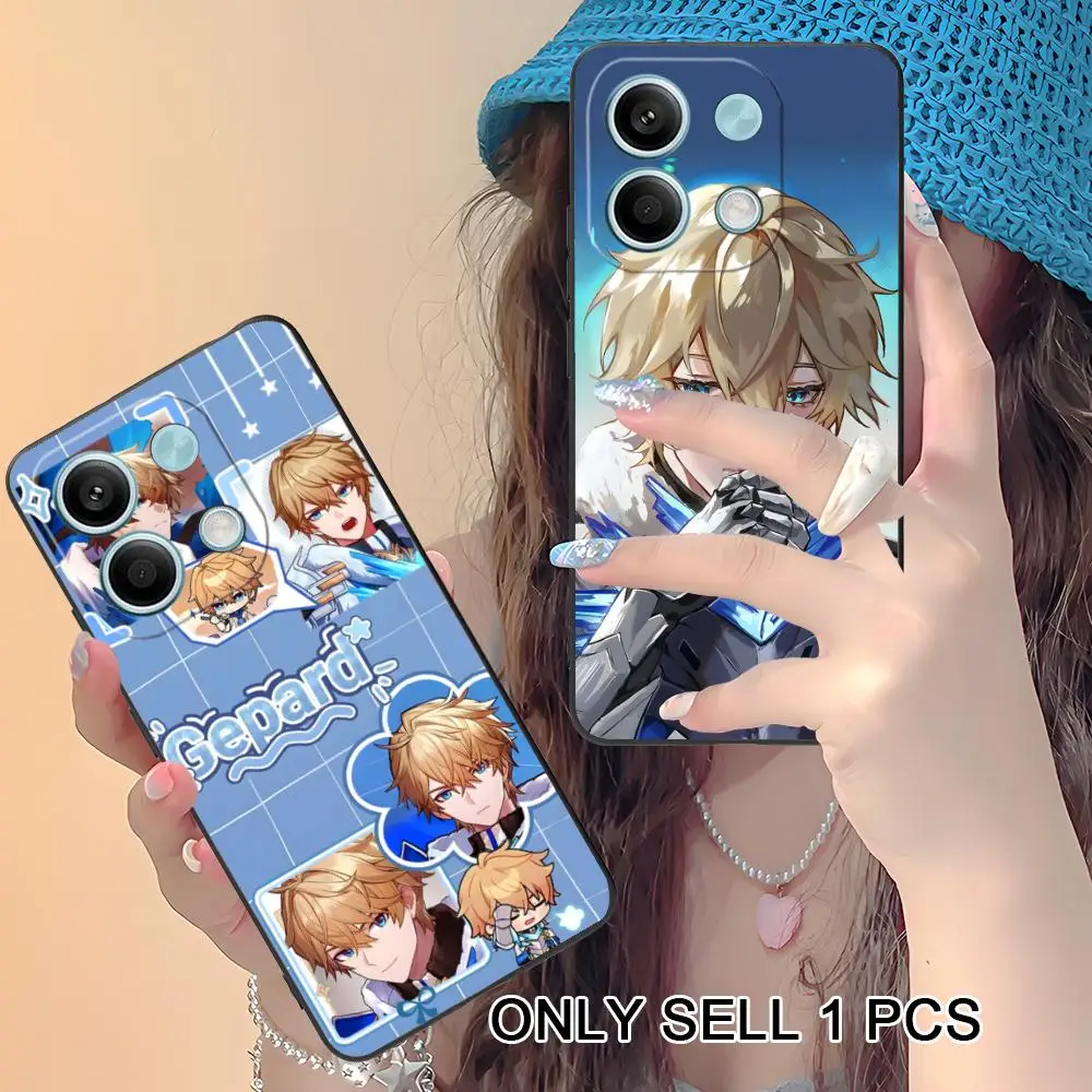 

HSR Gepard Matte TPU Mobile Phone Case for Xiaomi Redmi Note 14 13 12 11 S Pro Plus 4G 5G Colorful Printing Cover