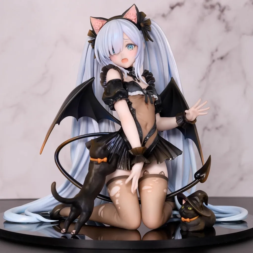 

1/8 Anime cat's ear Azur Lane Janus Figures Kit kawaii Resin GK DIY White Assembly GK Model Statue Toys doll Collection Gifts