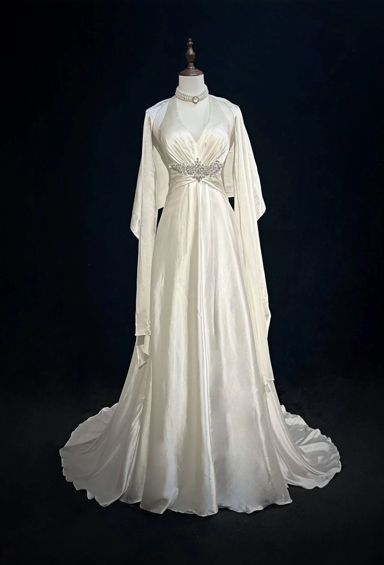 Robe de soirée dos nu en satin blanc, col en V, plissé, sirène, sexy, occasion formelle, célébrité, robe de Rh