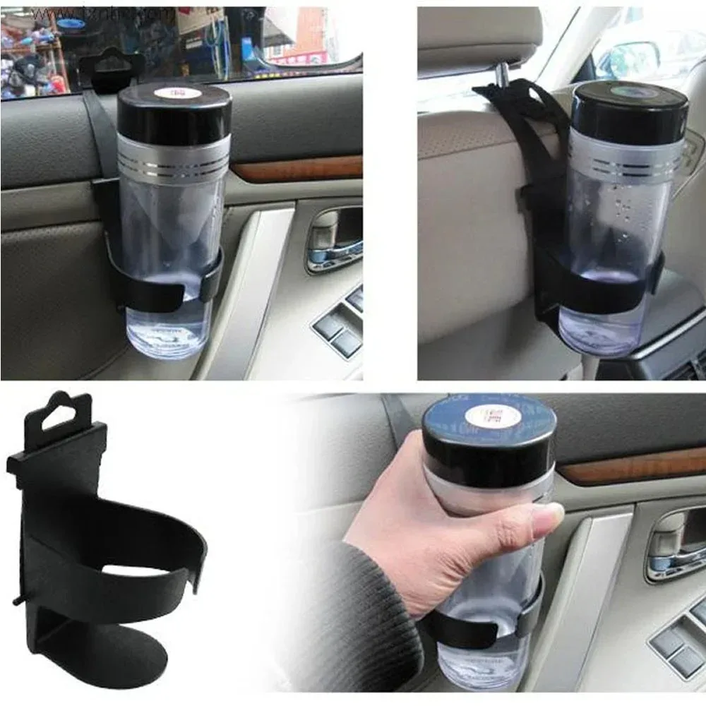 STONEGO Black Car Drink Holder Beverage Bottle Cup Mounts Holders Water Bottle Mount Stand Coffee Drinks Car Accessories Back Se