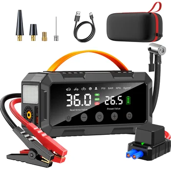 10000a Amp Dual 25mm Cylinder 200psi Smart Car 12v Battery Booster Auto Tire Super Compres