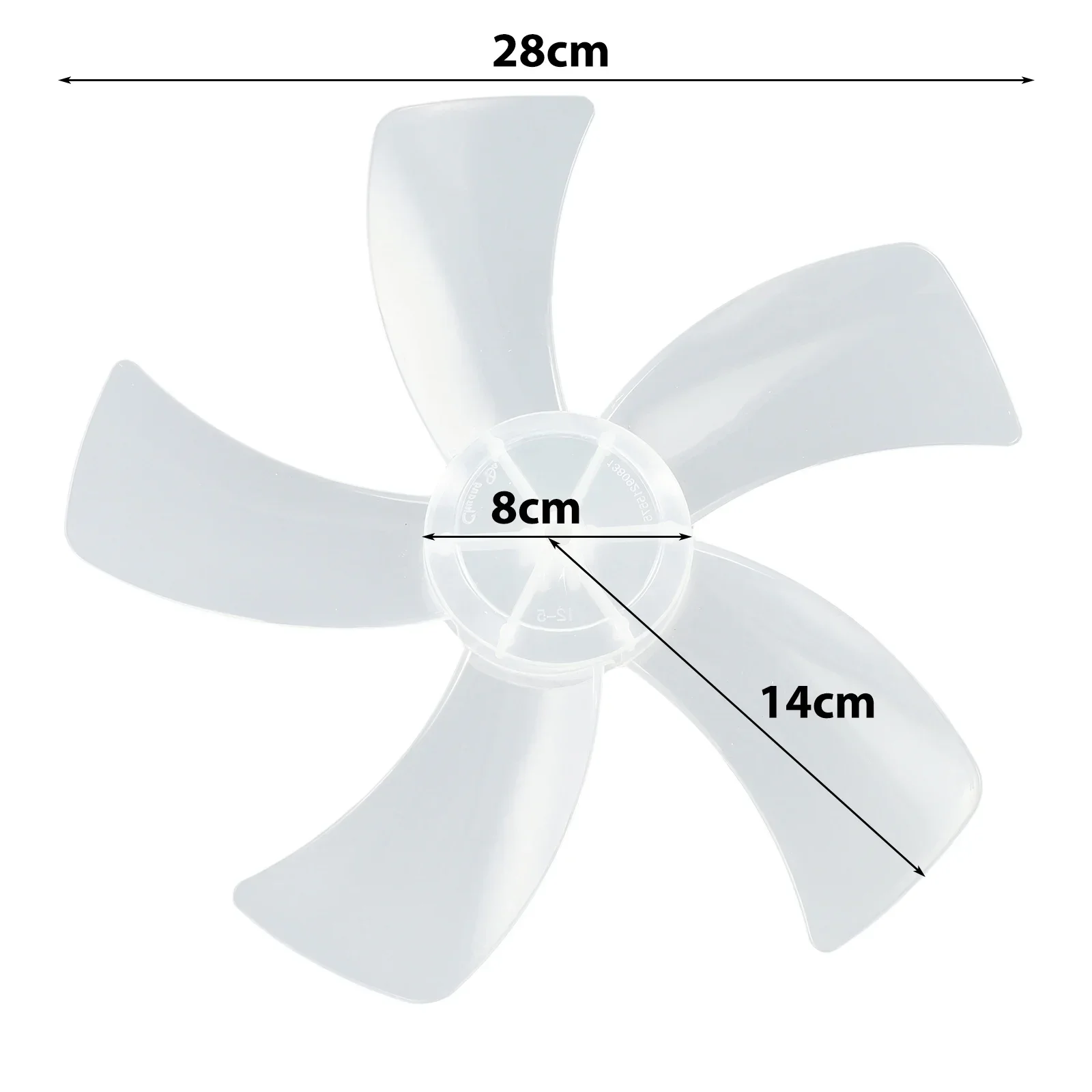 1PCS 12Inch Household Plastic Fan Blade Five Leaves With Nut Cover For Stand Fan Desk Fan Accessories Home Improvement