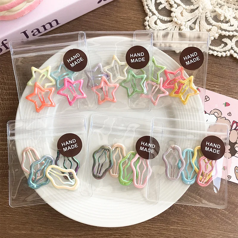 Kids Cute Star Cloud Shape Hair Clips Colorful Bangs Holders for Toddler Girls Sweet Hair Accessories Daily Use Hairpins