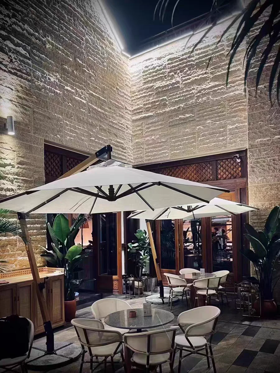 Wysokiej jakości Hotel duży basen handlowy Parasol ogrodowy Patio na świeżym powietrzu Parasol wspornikowy