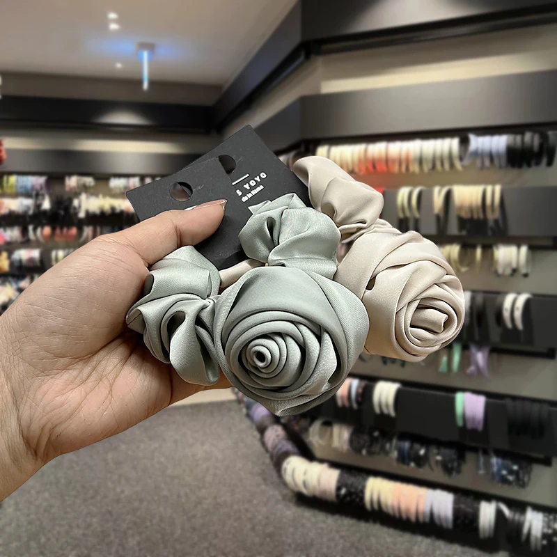 أغطية الرأس الكورية ذات التصميم المتخصص، عصابة رأس ذات إحساس راقي، مزاج بسيط على شكل زهرة الورد #3