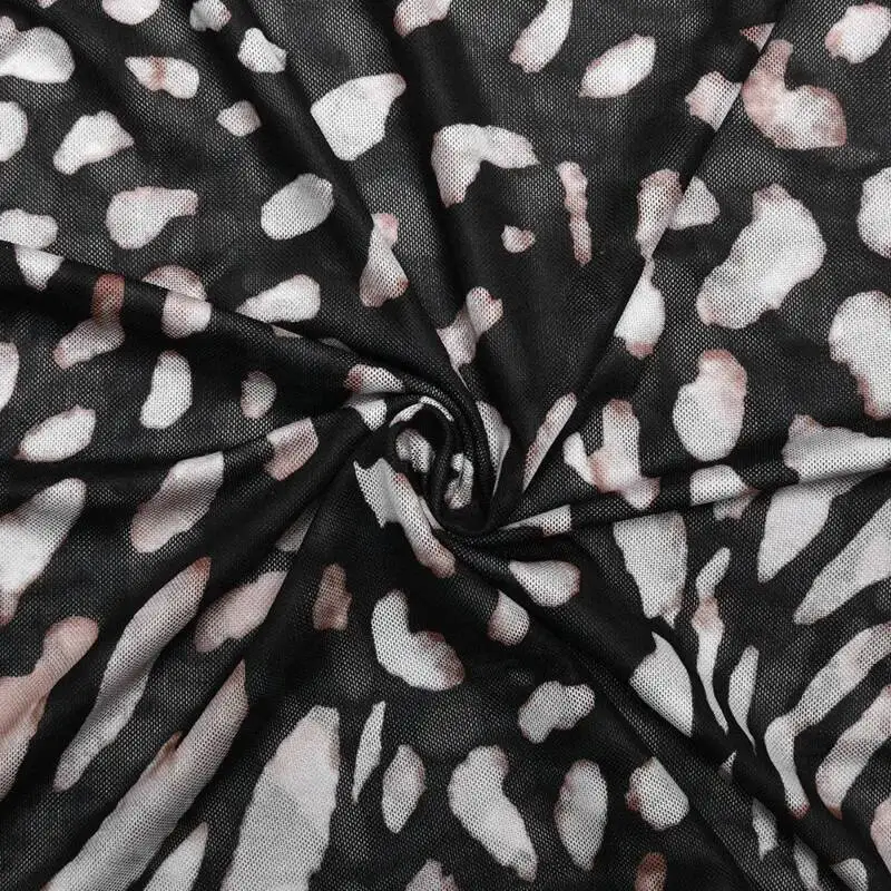 Sheer Sexy Leopard Mini Kleider Rollkragen High Street Kurzes Kleid Spitze-up Slim Fit Party Club Kleid Langarm kleid Für Frauen