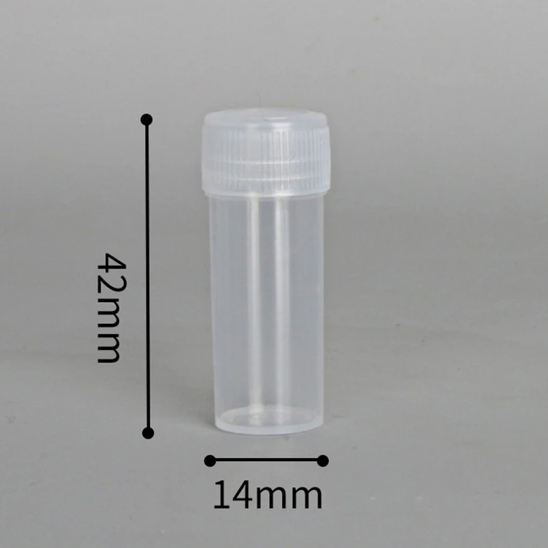 50Pcs Plastic Bottle Sample Jar 5g Small Barrel Vials Capsule Storage Container