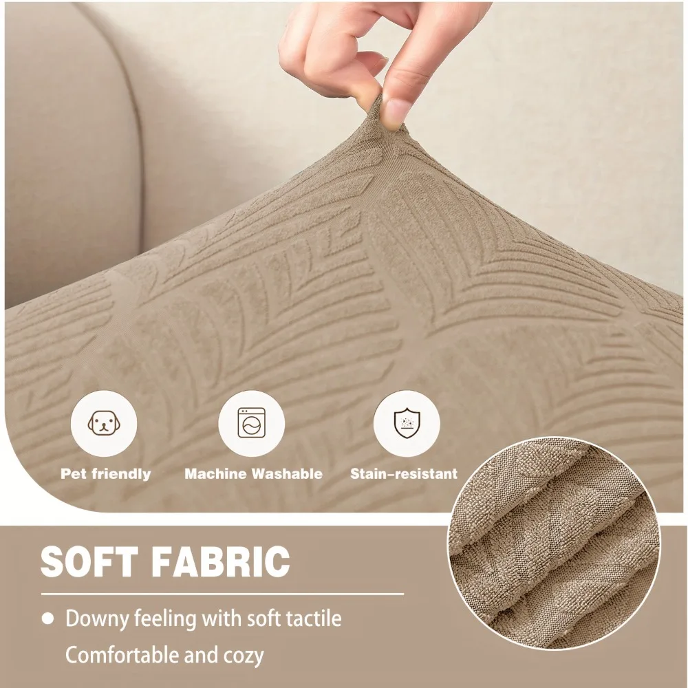 1pc Waterproof Leaf Pattern Jacquard Sofa Cover Thick Universal Sofa Seat Cover Patio Garden Sofa Seat Protector Living Outdoor