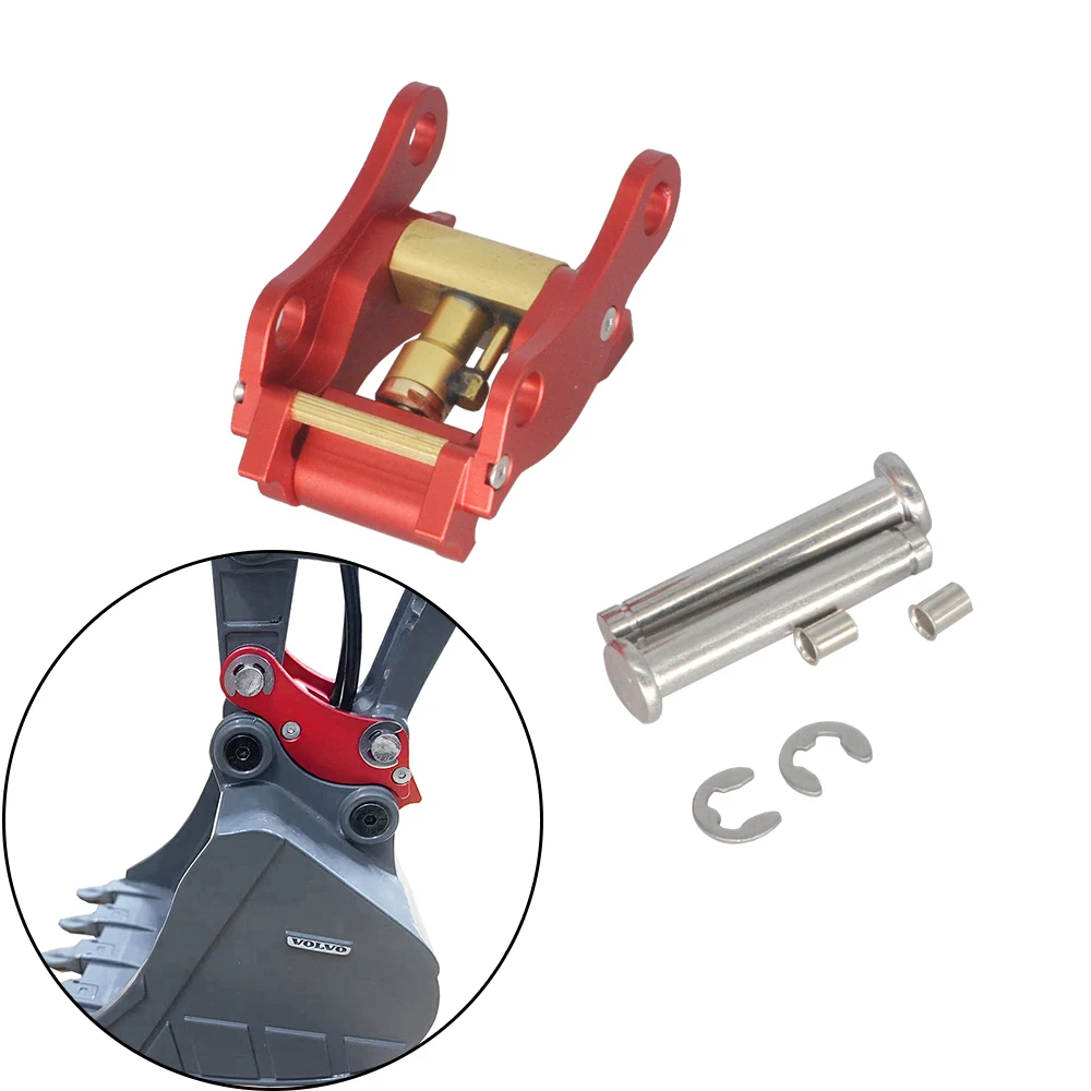 Double E E010 Hydraulic Quick Connect Bucket Changer Built-in cylinder For 1/14 RC E111 EC160 Hydraulic Excavator Toy Parts