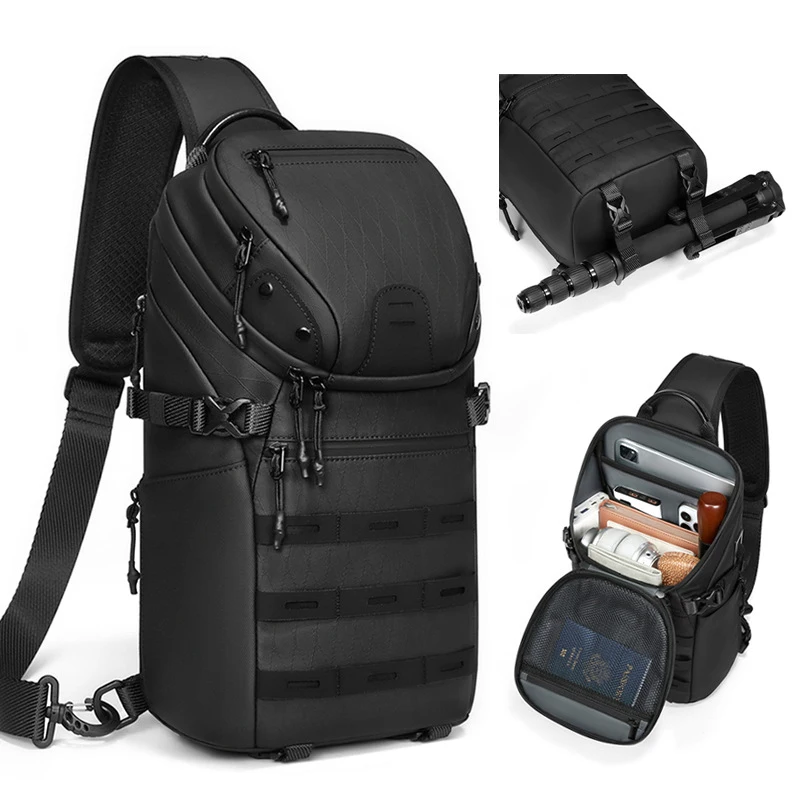 

Tactical Fishing Chest Bag USB Outdoor Sports Hiking Cycling Commuting Shoulder Bags Dry Wet Men Business Travel Short Trip Pack