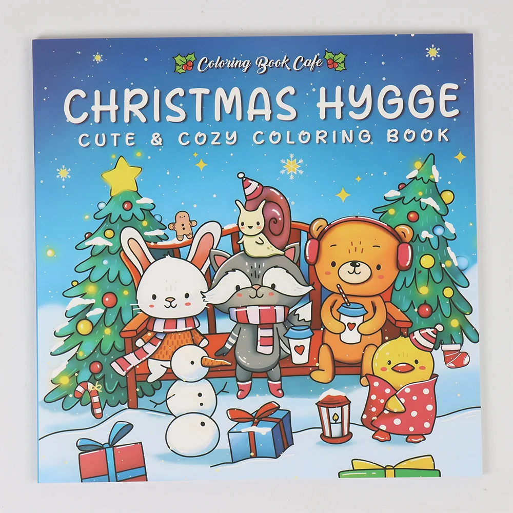 Animal themed Christmas coloring book premium paper suitable for adults to relax perfect party gifts and exchange gifts