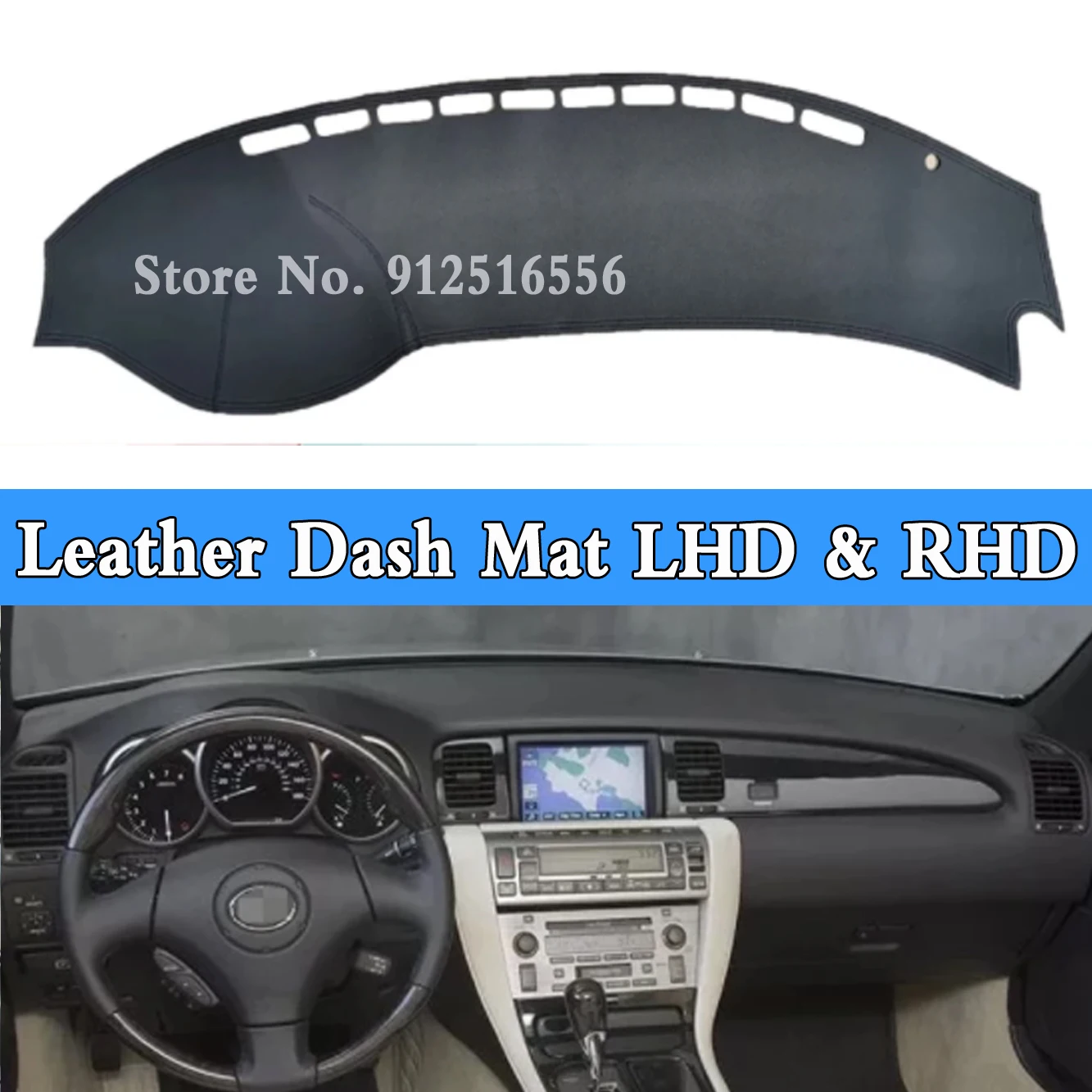 

Car Accessories Leather Dashmat Dash Mat Pad Dashboard Cover Sunshade Carpet For Lexus SC 430 SC430 Z40 Toyota Soarer 2001-2010