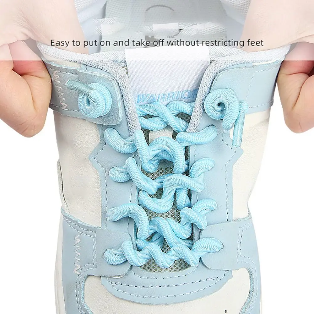 أربطة أحذية بديلة مجعدة بدون ربطة عنق مضادة للسقوط، أربطة أحذية مرنة للأطفال، أربطة أحذية ربيعية إبداعية #1