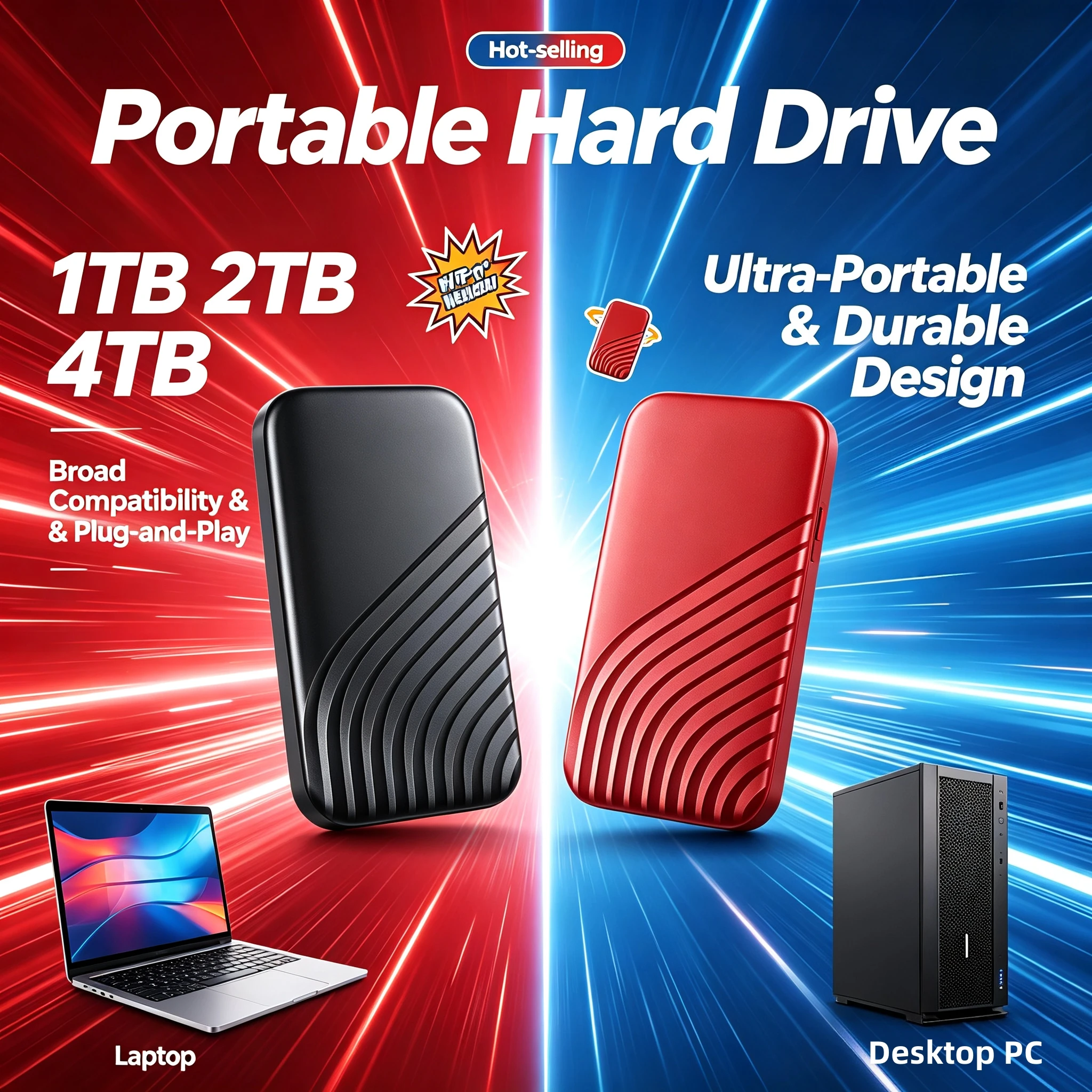NEW External Authentic 2TB Portable SSD USB 31 Type C Quick Backup Hard Drive for PC Laptop Mac Phone Pro Max 4K Fast Storage