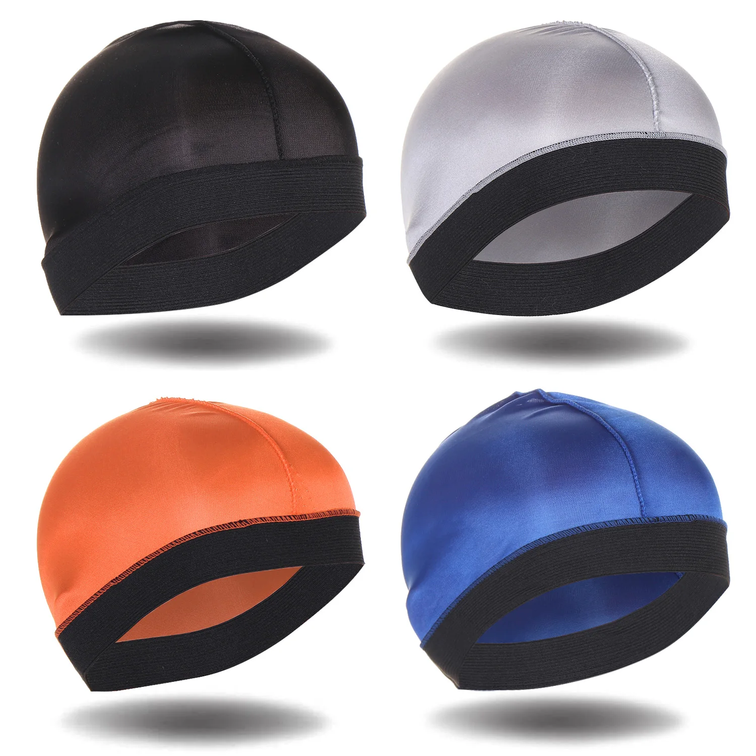 4PCS Seidige Dome Welle Kappe 2024 Neue Uniex Seidige Dome Kappe Für Männer Perücke Kappe Nacht Schlaf Headcover Beanie motorhaube Haar Zubehör – Detail 5