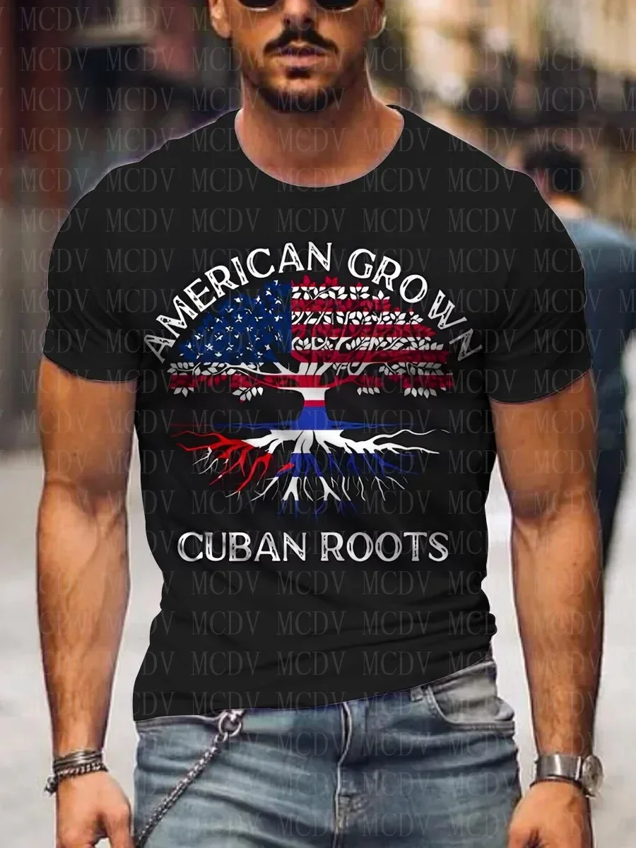 

Men's Cuba Flag Pride Free Have No Fear The Cuban Is Here Printing The Colorful The Best He Him Hole LGBT3D Printed T Shirt