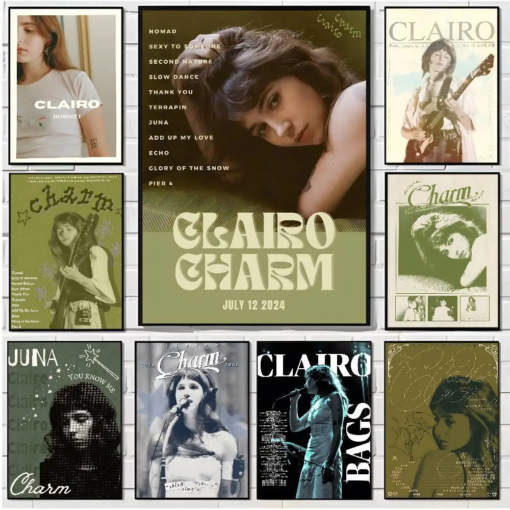 

Charm Singer C-Clairo Poster HD art poster for home living room bar office decoration sticky, waterproof