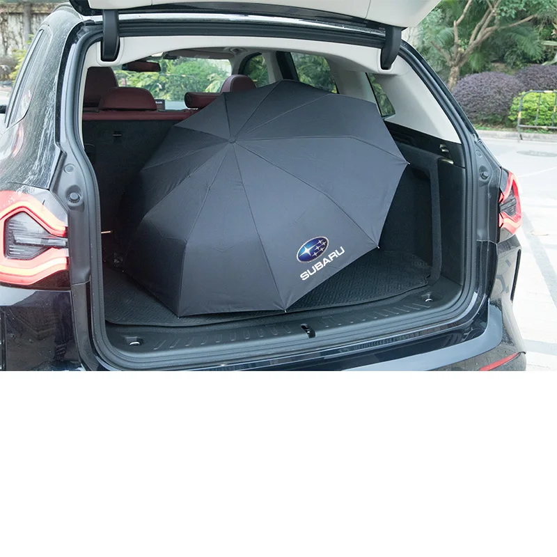 Paraguas plegable automático a prueba de viento para coche Subaru Brz Wrx Xv Ascent Forester Outback Impreza Legacy, accesorios para automóvil