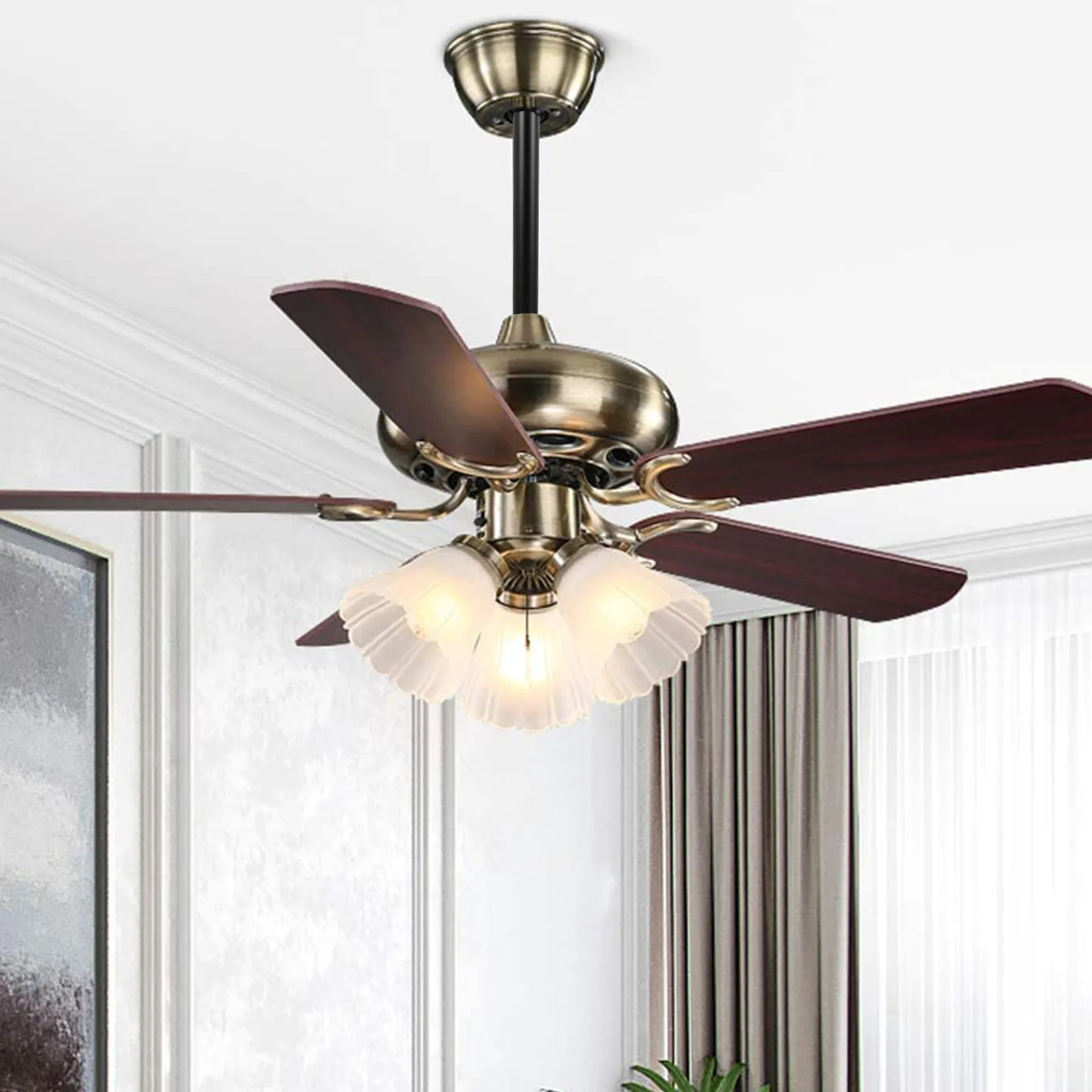 2Pcs Ceiling Fan Downrod Extension Matte Black Metal Heavy Duty Iron 40Cm 16 Inch Fan Light Downrod for Living Room