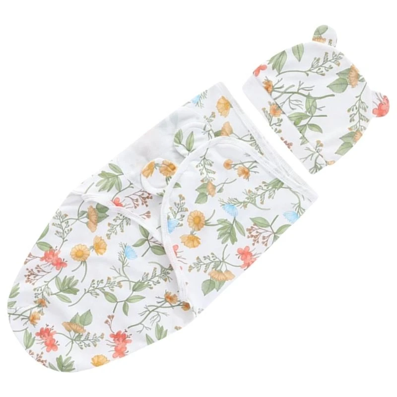 J15U أكياس الطفل الأساسية مع قبعة تنفس كيس النوم أكياس النوم بطانية قطن لحديثي الولادة 0-6 أشهر