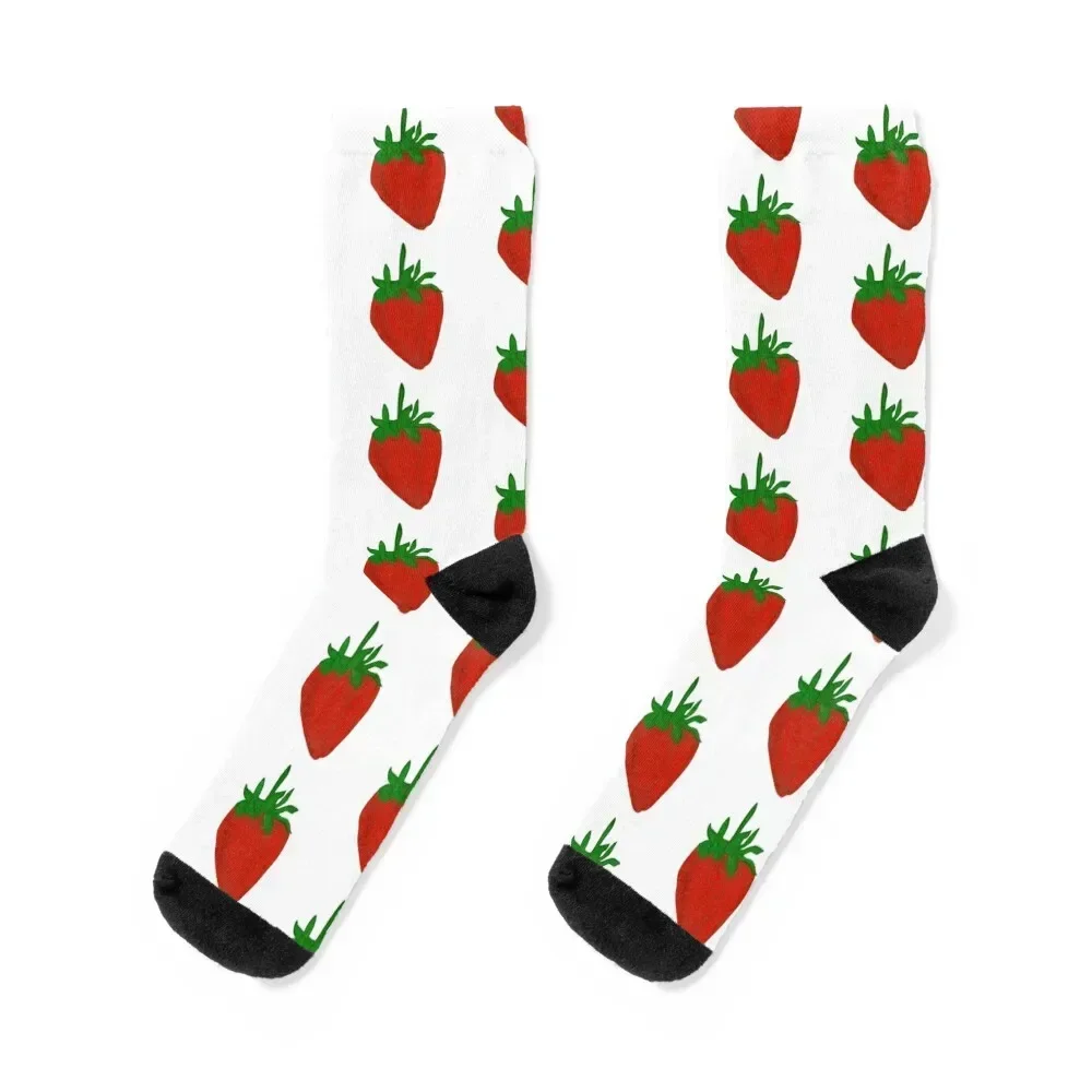 

Realistic Strawberry drawing Socks custom sports japanese fashion Men's Socks Luxury Women's