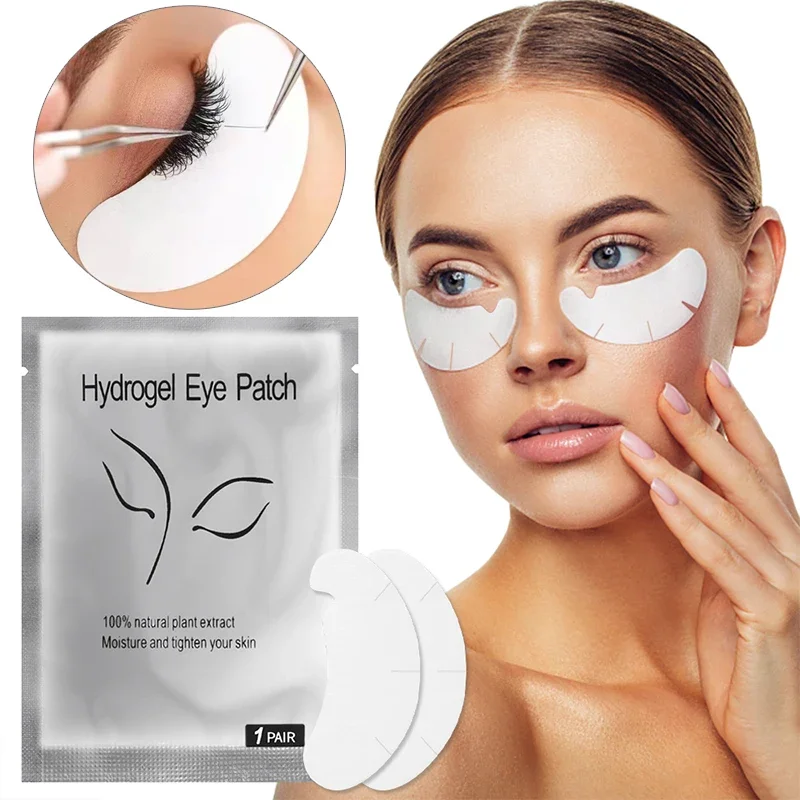 1/3/5Pair Lash Extension Eye Stickers Disposable Nonwoven Collagen Hydrogel Under Eye Pads Eyelash Extension Sticker Makeup Tool