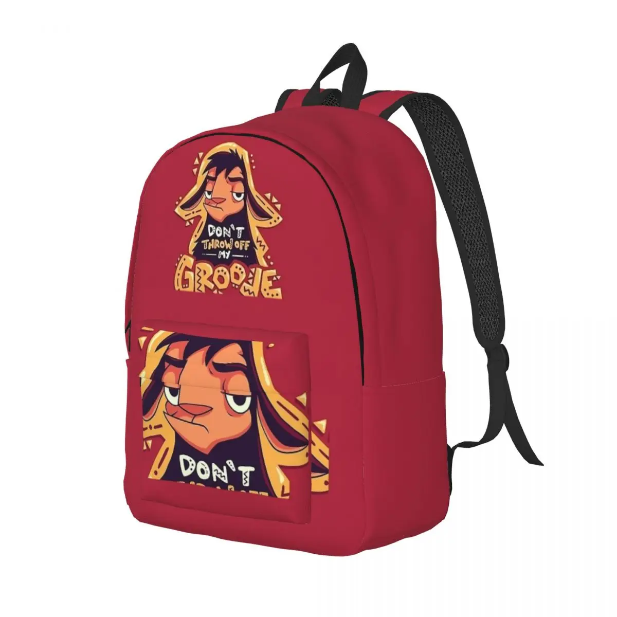 Don't Throw Off My Groove Llama Backpack Boy Girl Student School Bookbag Cartoon Alpaca Emperor Canvas Daypack Kindergarten Bag