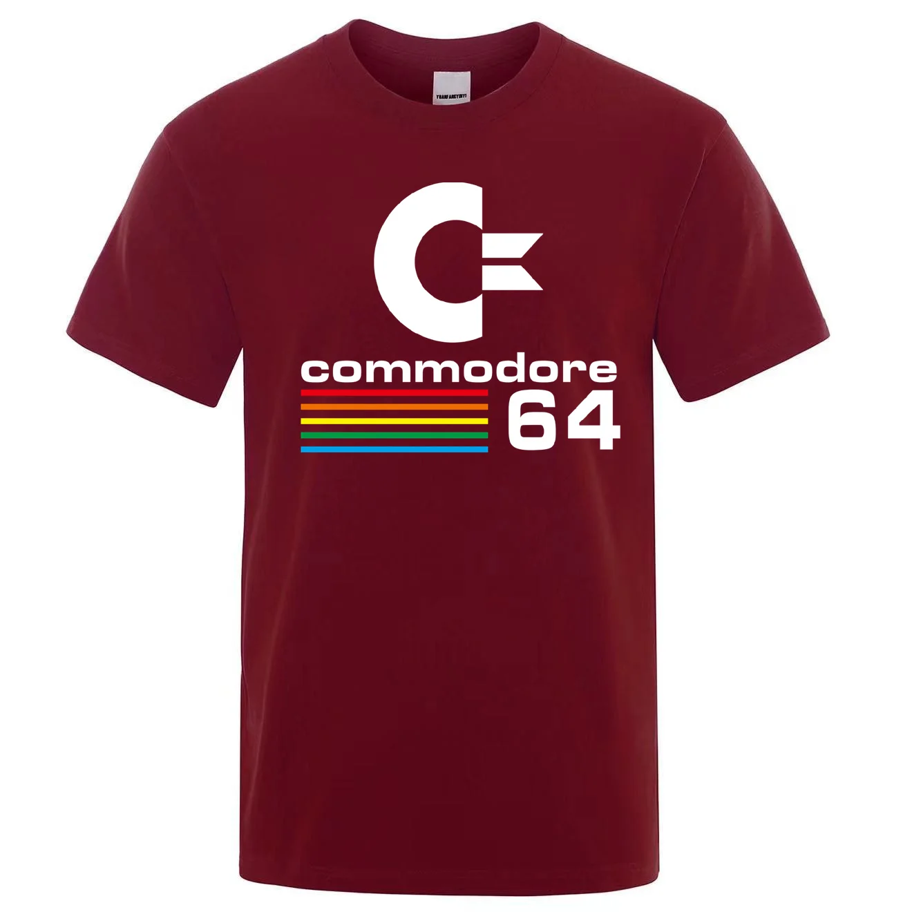 Loose Men's 100% Cotton T-shirt Summer Commodore 64 Printed T-shirt Retro Cool Fashion Design Street Short Sleeve Top Clothing