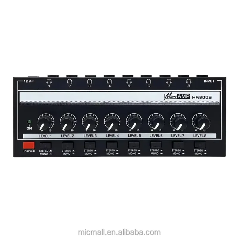 HA800S 8-channel ing Headphone Amplifier, Headphone Amplifier signal Distributor, Stereo ing