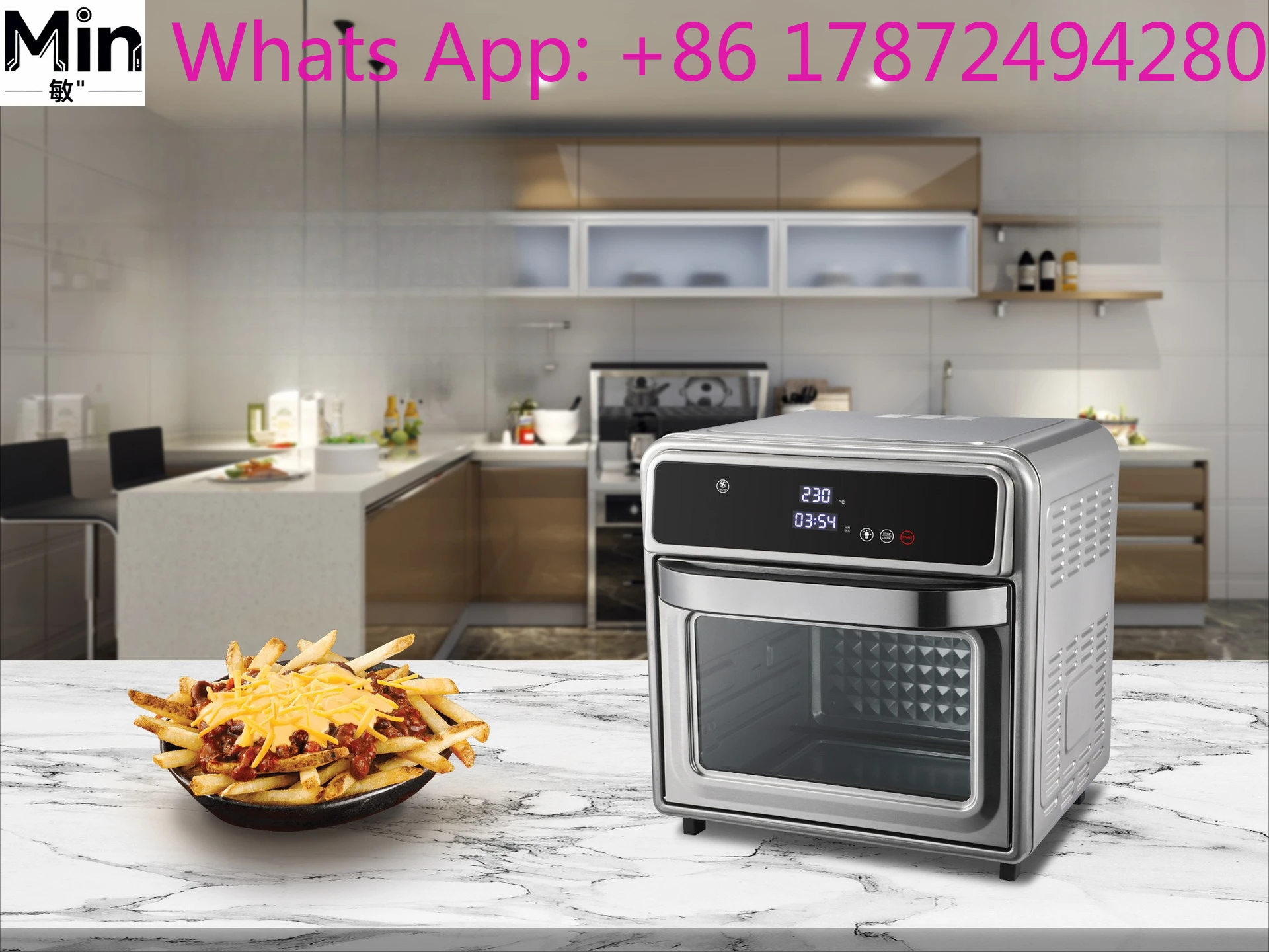 20L Stainless Steel Air Fryer Oven Multifunctional  Electric Baking Air Fryer