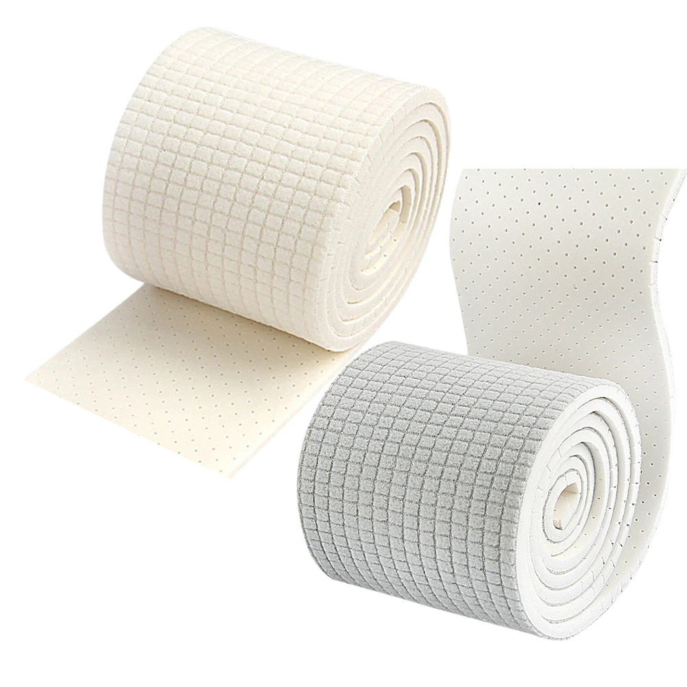 แผ่นรองรองเท้าลาเท็กซ์ 2 ชิ้น ตัดขนาดได้ แผ่นรองรองเท้าแบบแถบสำหรับปรับแต่งเอง แผ่นรองรองเท้าแบบ DIY ระบายอากาศได้ดี รองรับการวิ่งและเดิน