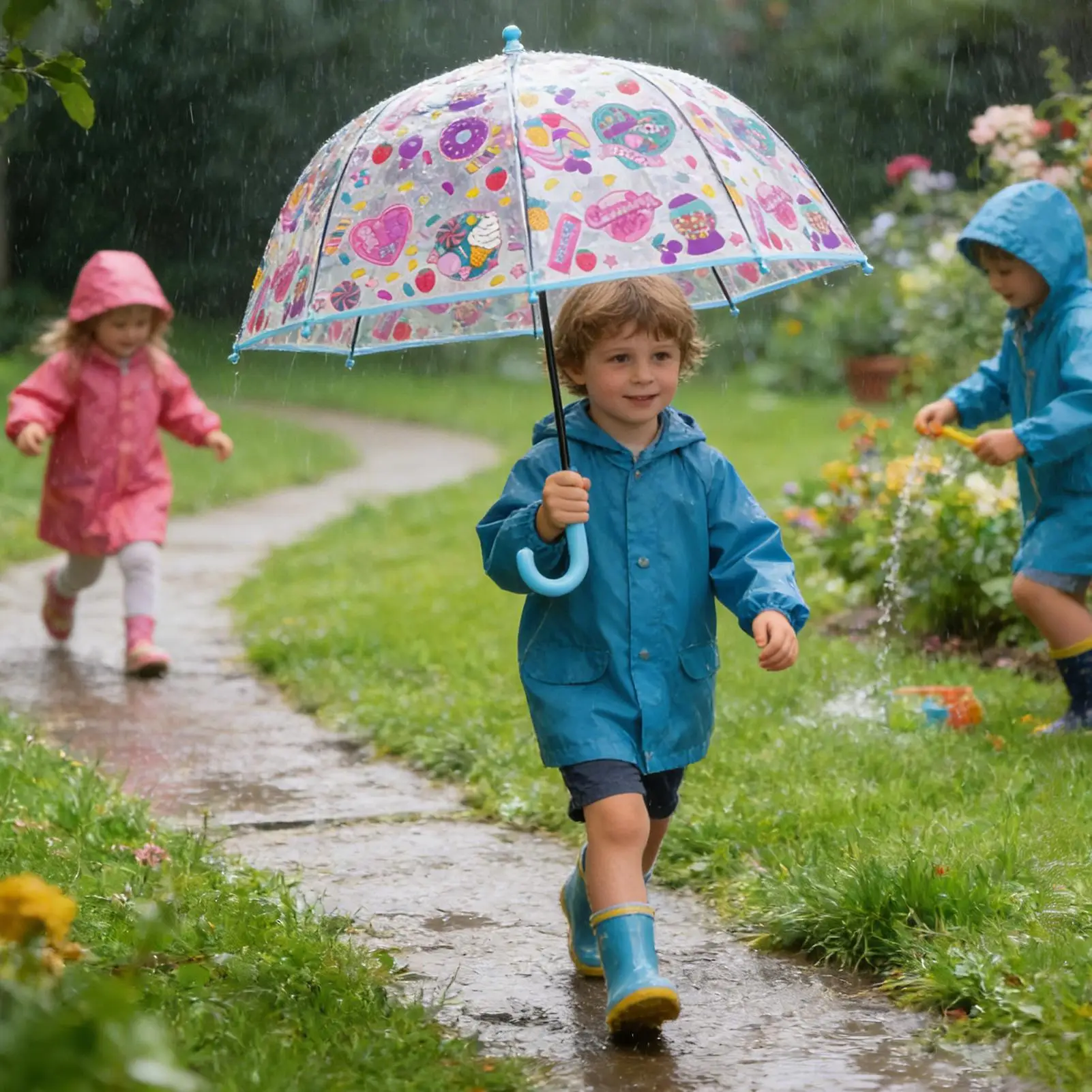 Bubble Umbrella Windproof Funny Anti Pinch Round Tip Small Dome Umbrella For Kids For Boys Girls Beach Travel Camping Walking