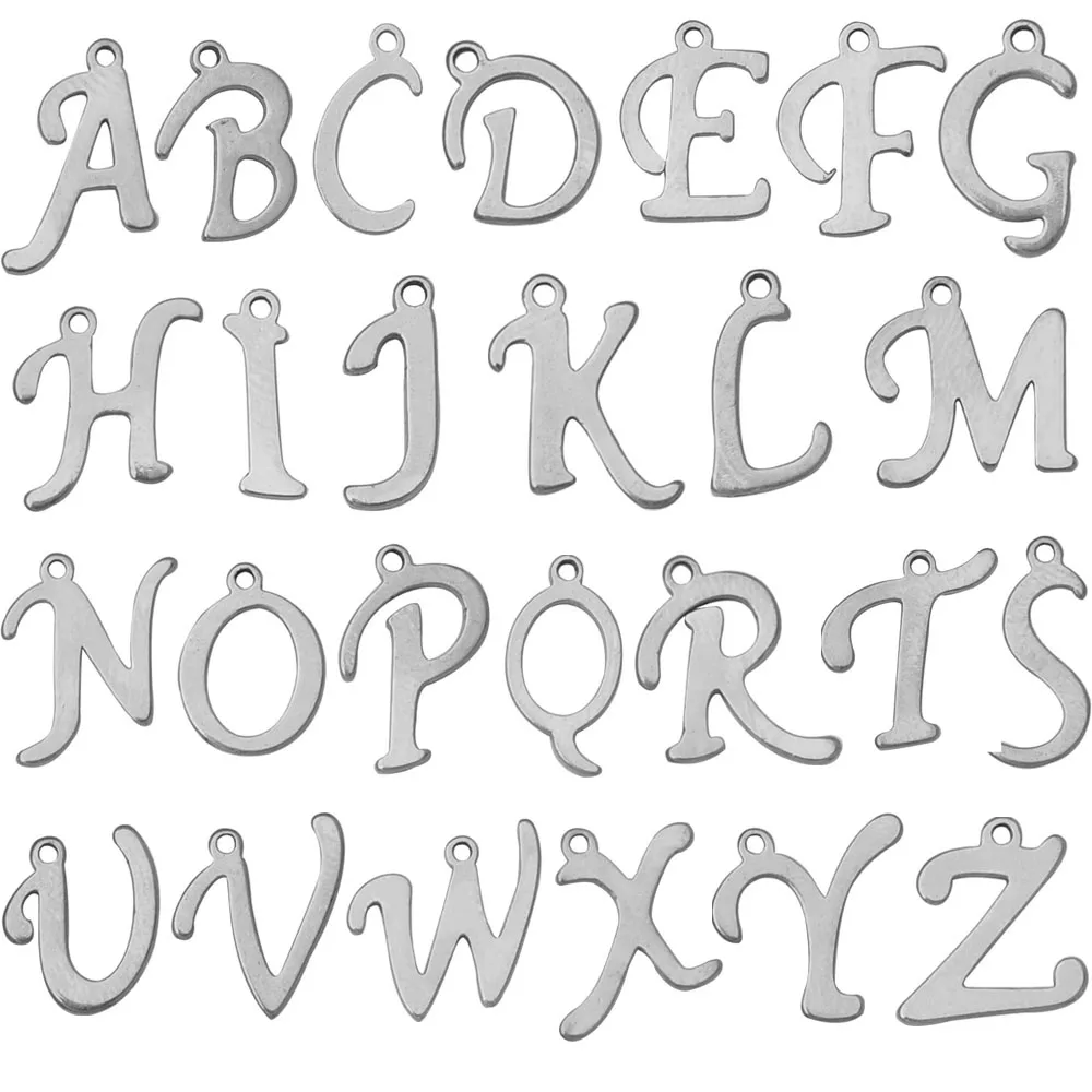 

Подвеска из нержавеющей стали с буквами алфавита, 26/50 шт.